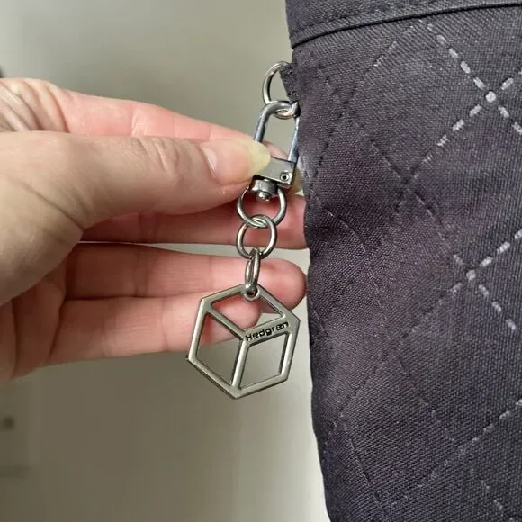 Hedgren Stella Laptop Tote Bag Diamond Quilted Carry On Purse In Black - Picture 7 of 12